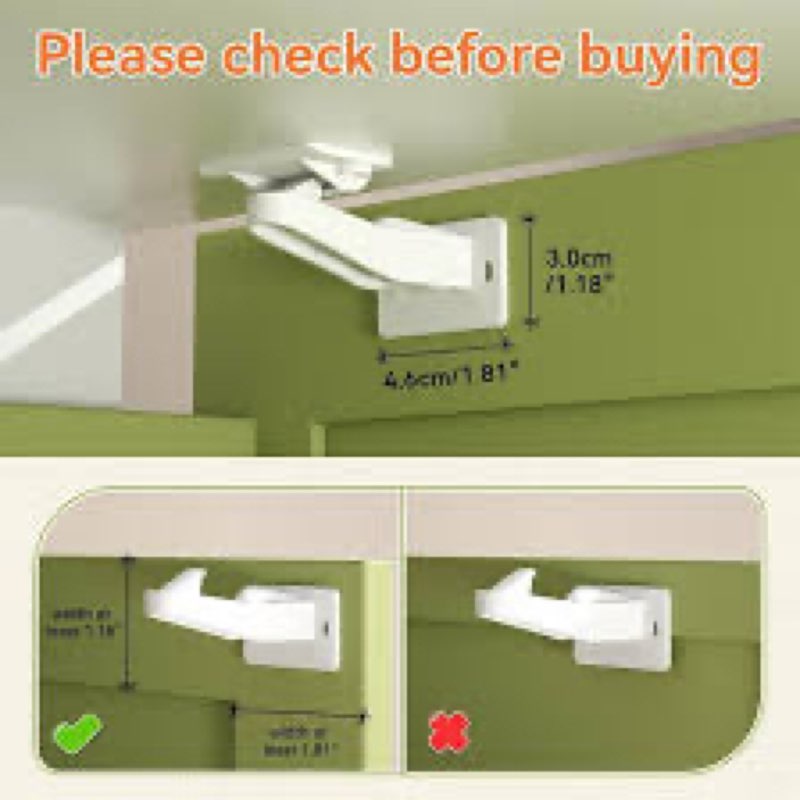 safelon 12 pcs baby safety cabinet locks childproof drawer locks with screws, kids latch for drawers
