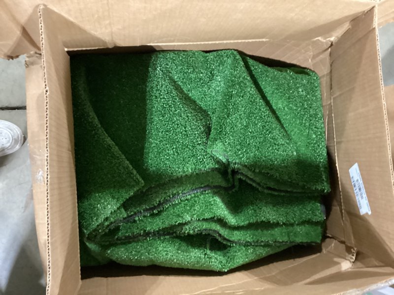 Condition photo showing Good Condition for artificial grass turf, 10ft x 10ft 0.4" pile height, indoor outdoor fake astroturf rug carpet mat for balcony decor backyard patio backdrop fence wall decorations dogs 10ft x 10ft (100 ft²)