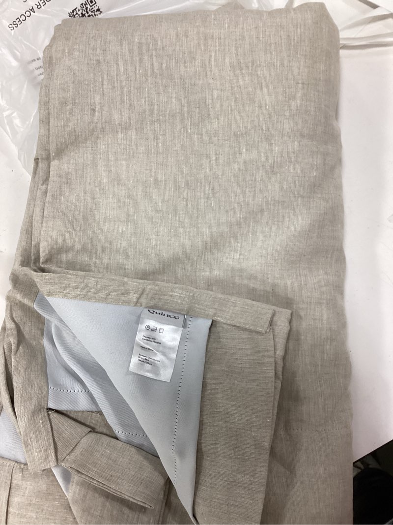 Condition photo showing Good Condition for single panel european linen room darkening curtain 96x86in