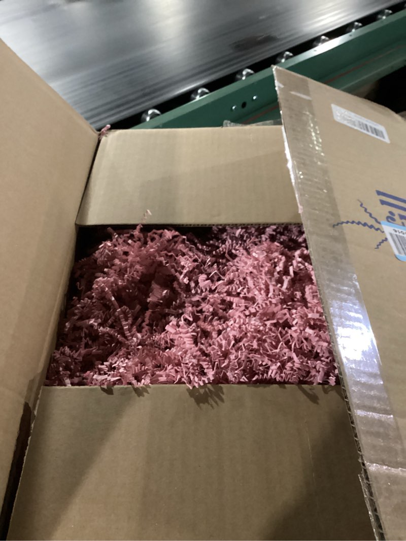 Condition photo showing New/Like New for Easter Pink Crinkle Cut Paper Shred Filler for Gift Baskets Box Bags 1/2 LB, Shredded Paper Grass for Bridesmaid Engagement Wedding Valentine's Day Mother's Day Easter Christmas Holiday Packaging Wrapping WUINOID