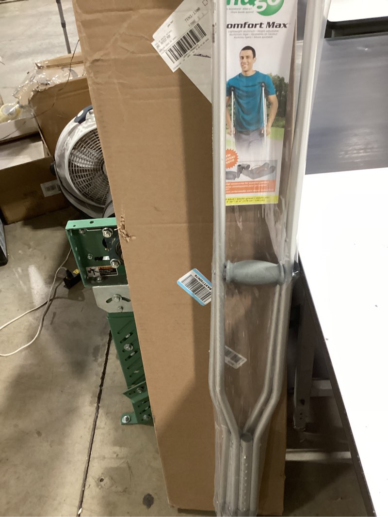 Condition photo showing New/Like New for hugo mobility adjustable crutches for walking, tall adult walking crutches, comfortable lightweight crutches with underarm pad and hand grip