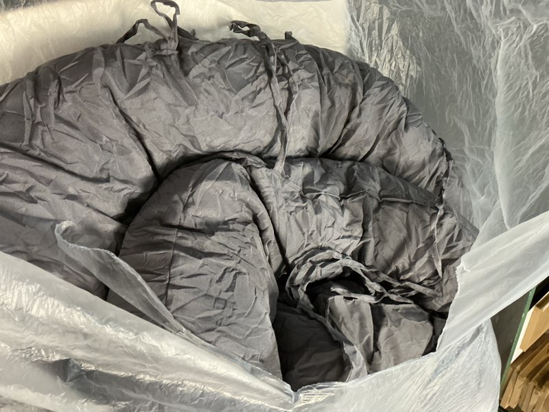 Condition photo showing As Is for lihtsofty Double Egg Chair Cushion Replacement 59x43in -Thickened Waterproof Removable Double Hangin