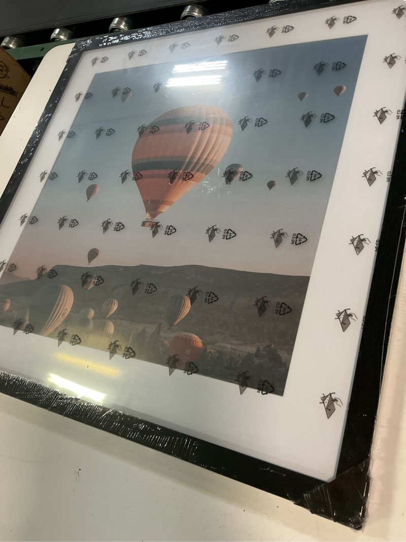 Condition photo showing New/Like New for jcjmy 20x20 picture frame black with 16x16 mat, display photo 16x16 with mat or 20 x 20 without mat, wall hanging large 20x20 poster frame with shatter resistant plexiglass, black black 20x20 inch
