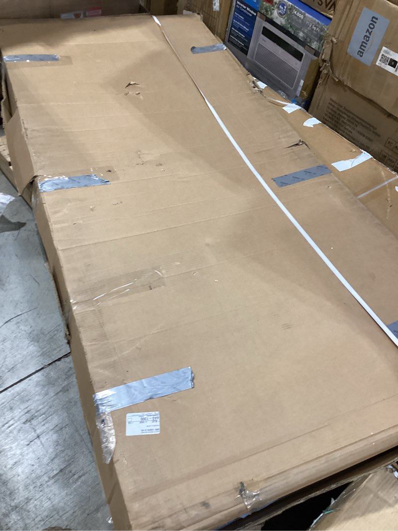 Condition photo showing As Is for woodbridge 4-piece tile-style shower wall panel surround kit, 60"w x 32"d, staggered brick pattern, 