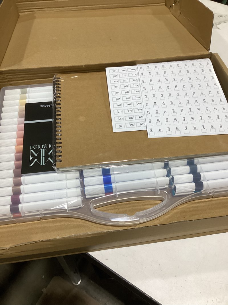 Condition photo showing Good Condition for 100 Acrylic Markers Set – 90 Colors + 10 Paint Pens – Christmas Gifts No Bleeding Art & Paint Markers for Rock, Fabric, Wood, Glass, Canvas Crafts – With Care Kit & Sketchbook