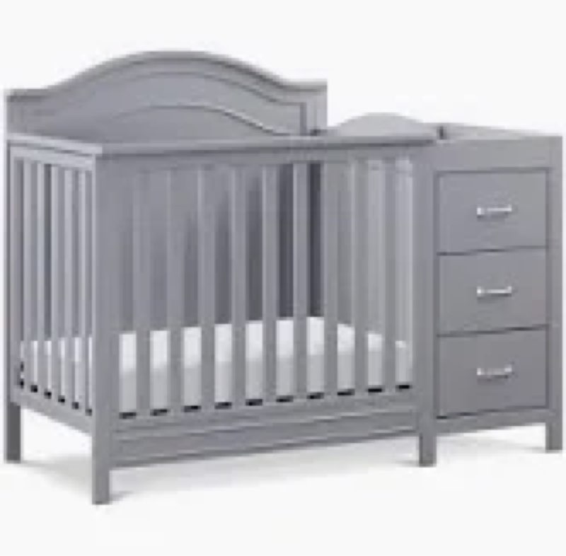 Charlie 4-in-1 Mini Convertible Crib and Changer with Storage
