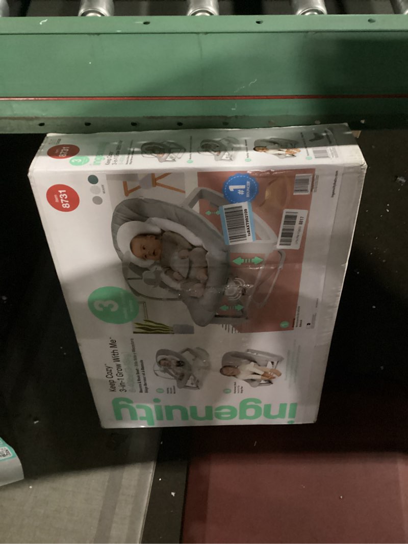 Condition photo showing New/Like New for ingenuity keep cozy 3-in-1 grow with me vibrating baby bouncer, seat & infant to toddler rocker, vibrations & -toy bar, 0-30 months up to 40 lbs (weaver)