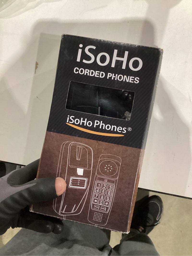 Condition photo showing New/Like New for iSoHo Big Button Corded Phone for Seniors – Easy-to-Use Landline with Lighted Keypad, Ergonomic Handset & No Power Needed – Retro Home Phone for Elderly, Visually Impaired & Hard of Hearing, Black