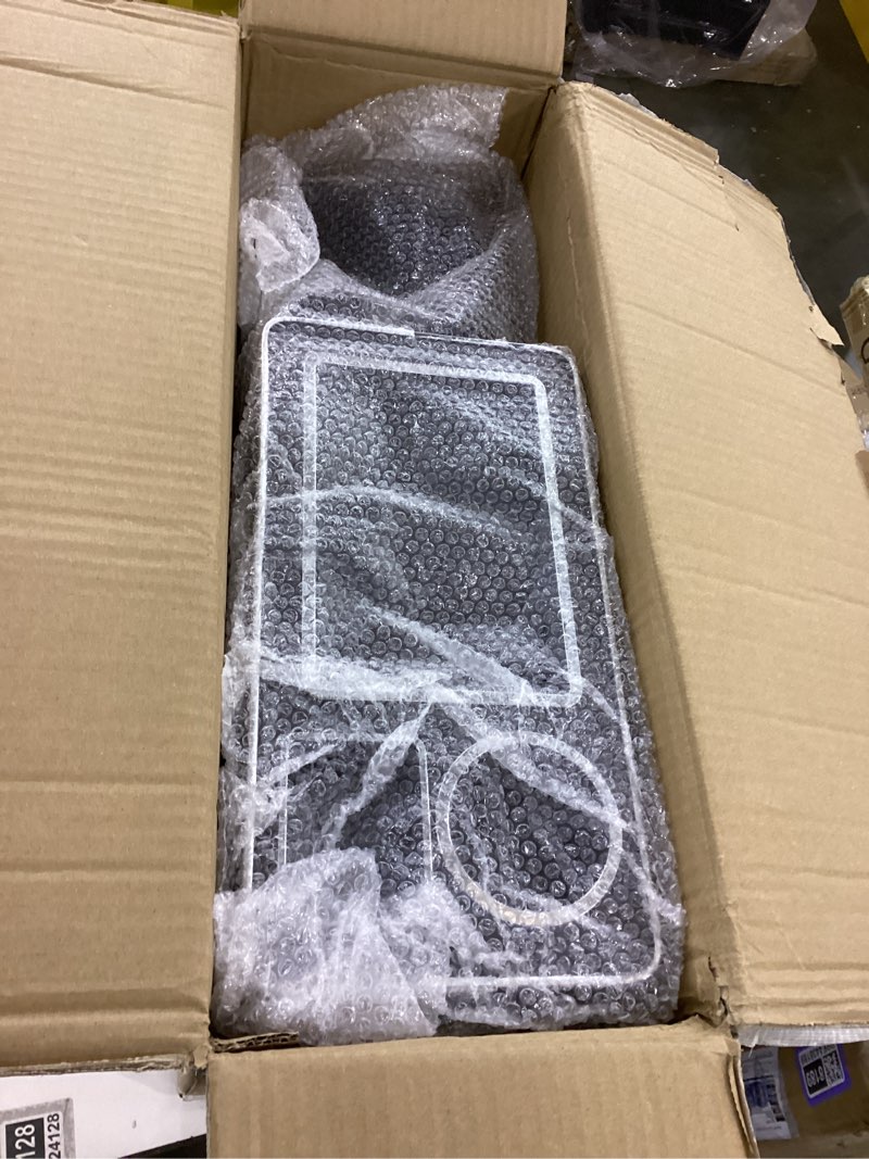 Condition photo showing As Is for Center Console Between Seat Organizer for Minivans, SUVs, with Phone Holder & Cup Holders for Minivan &SUVs, Middle Van Floor Console Organizer Storage Box- Black SUV Console