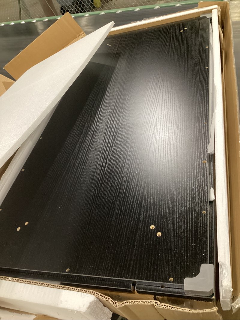 Condition photo showing Good Condition for iwell coffee table for living room, modern cocktail table with storage shelf, easy to assemble, dark walnut