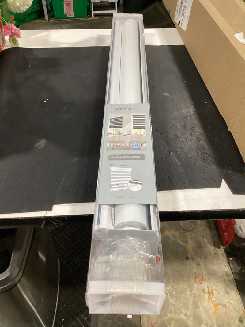Condition photo showing Good Condition for persilux zebra blinds for windows cordless blinds & shades (28" w x 72" h, white) free-stop roller window shades, light filtering roller shades for windows, light control for day and night 28"w x 72"h white