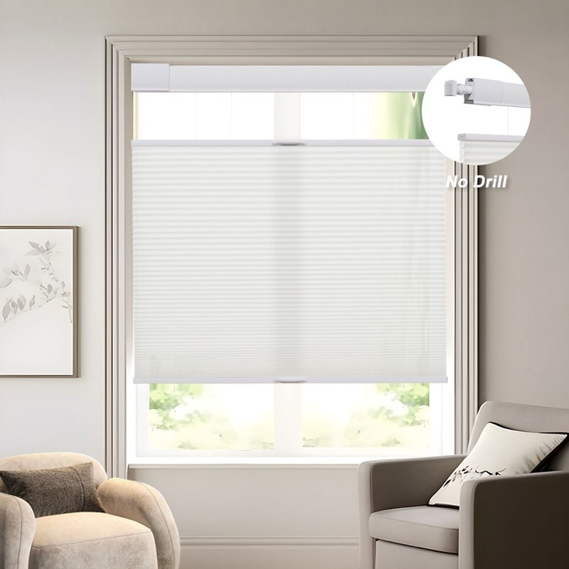 no drill no tools top down bottom up cellular shades (1" cell )