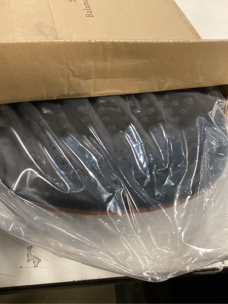 Condition photo showing New/Like New for Trobing Standing Desk Mat Balance Board with Rollerball, Wooden Wobble Anti Fatigue Mat Balance Board for Standing Desk, Home Office Non-Slip Comfort Floor Mat to Relieve Foot, Knee, and Back Pain A: Medium Black ( 21 inch ?