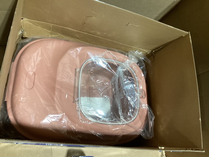 Condition photo showing New/Like New for Cereal Rice Food Storage Containers, Collapsible 20 to 50 Lbs Dispenser Bin with Rolling Wheel Airtight Locking Lid, Dog Pet Cat Flour Sugar Plastic Leakproof Sealable Large Kitchen Pantry Holder