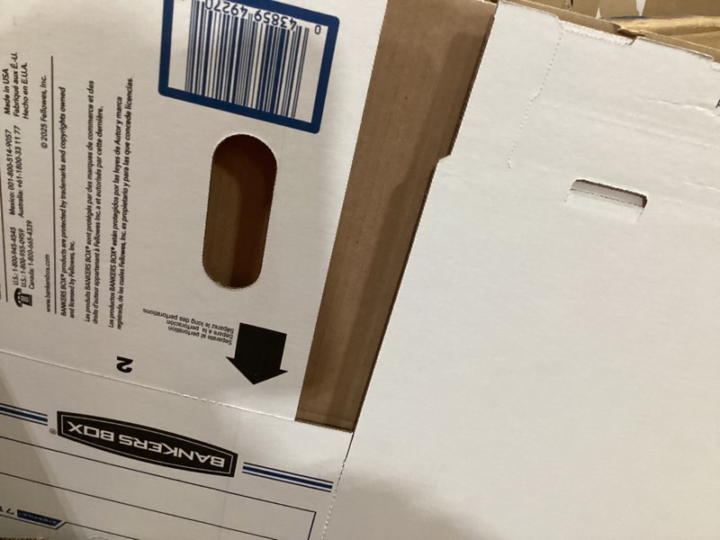 Condition photo showing As Is for Bankers Box 12 Pack Standard Duty File Storage Boxes, Standard Assembly, Removable Lid, Letter/Legal (0071301)