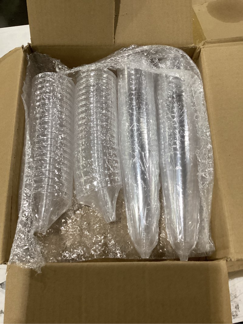 Condition photo showing New/Like New for surehome plastic champagne flutes 40 pack disposable champagne glasses 5oz clear plastic mimosa glasses wedding cocktail cups bulk for new years eve party supplies 2025 engagement birthday decorations clear 40 count (pack of 1)