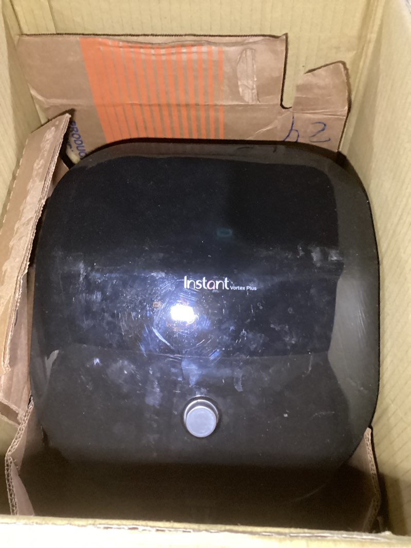 Condition photo showing Good Condition for Instant Pot Vortex Plus 6QT Air Fryer with Odor Erase Technology,6-in-1 Functions that Crisps,Roasts, Broils,Dehydrates, Bakes & Reheats, 100+In-App Recipes, from the Makers of Instant Pot,1700W,Black Vortex Plus 6 Qt