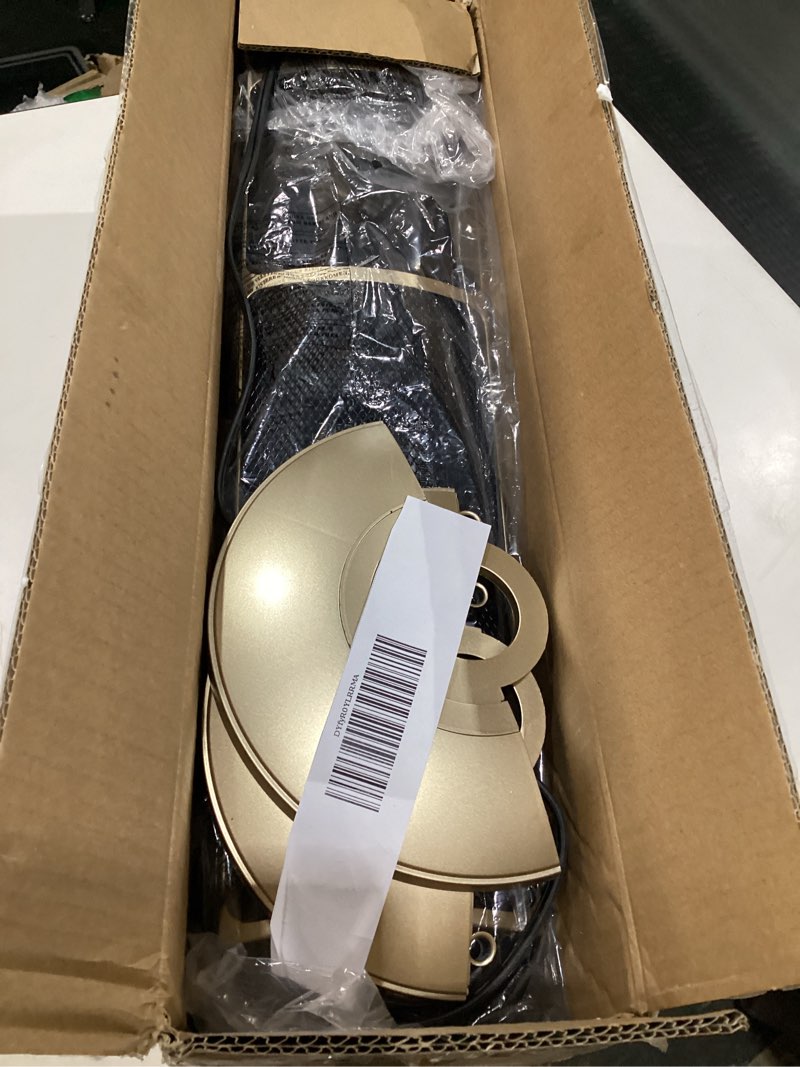Condition photo showing As Is for Sweetcrispy Space Heater for Indoor Use, 23Inch Portable Heater with Remote and Thermostat,7 Light Modes, 70°Oscillation, 12H Timer, Up to 95°F, Tip-over Protection,Gold Gold 23.6\"*9\"*7.9\", NOT TESTED