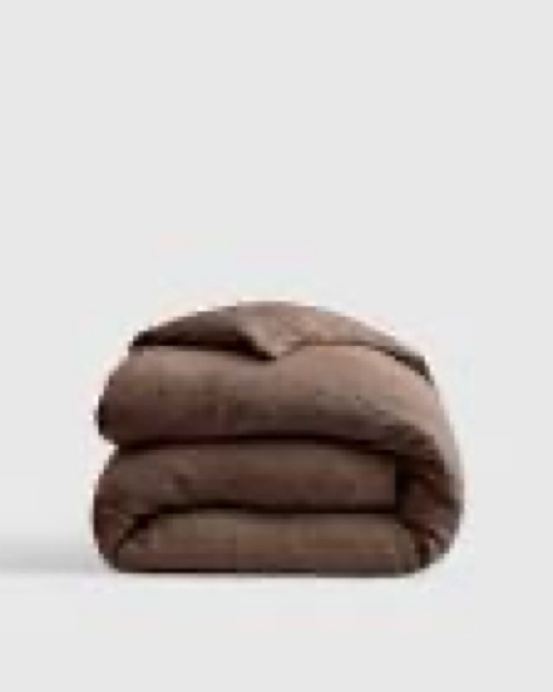 quince organic airy gauze duvet cover king chocolate