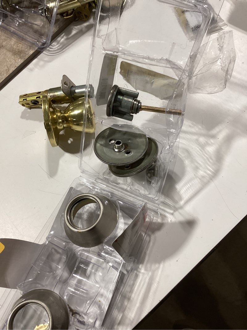 Condition photo showing As Is for kwikset security 660 series satin nickel single cylinder deadbolt ft. smartkey security incomplete