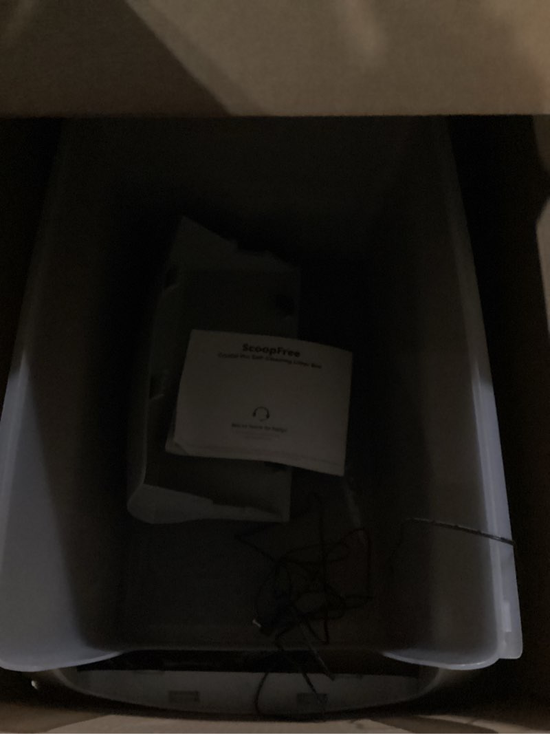 Condition photo showing Good Condition for PetSafe ScoopFree Crystal Pro Legacy Self-Cleaning Automatic Litter Box - Uncovered Motion-Sensing Cat Box with Integrated Health Counter - Includes 1 Disposable Crystal Litter Tray Standard Regular Uncovered