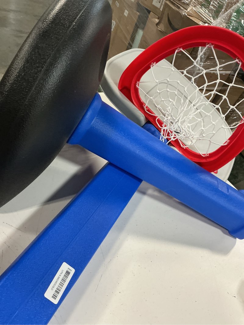 Condition photo showing As Is for little tikes easy score basketball set, blue, 3 balls - amazon exclusive, 23.75 x 22 x 61 inches standard