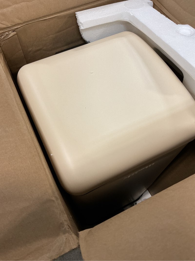 Condition photo showing Good Condition for happimess HPM1007F Betty Retro 8-Gallon Step-Open Trash Can with Soft-Close Lid, Fingerprint Resistant, Modern, Minimalistic for Home, Kitchen, Laundry Room, Office, Bedroom, Bathroom, Almond