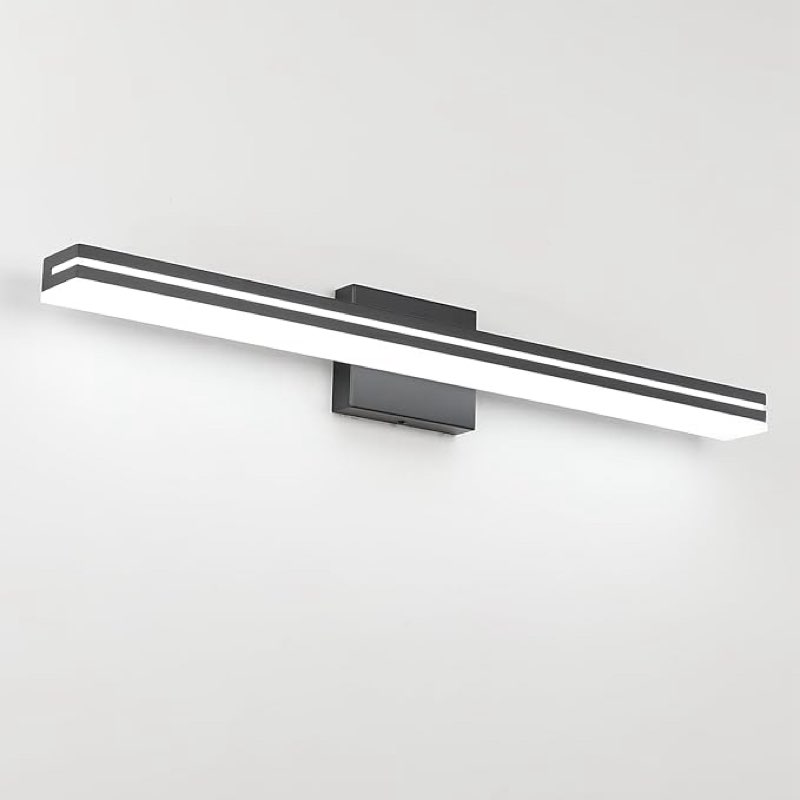 sinerise 32-inch led modern bathroom vanity light bar, chrome modern acrylic bathroom wall lighting 