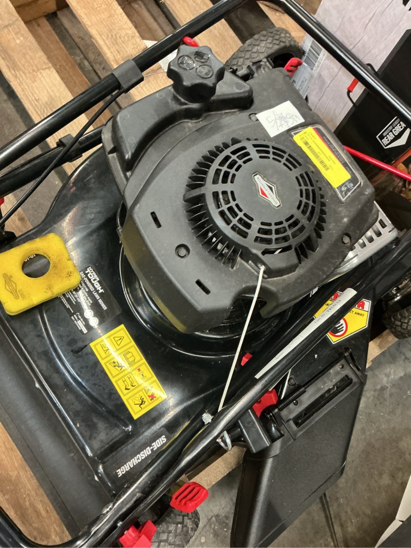 Condition photo showing As Is for 21 mower toro 21" recycler high wheel push gas lawn mower