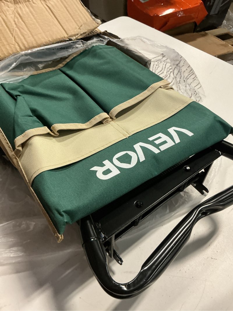 Condition photo showing Good Condition for vevor garden kneeler and seat, 330 lbs load capacity, 8" eva wide pad, foldable garden stool, kneeling bench for gardening with tool bag, gifts for women, grandparents, seniors, mom and dad 8" widened pad with 1 tool bag green