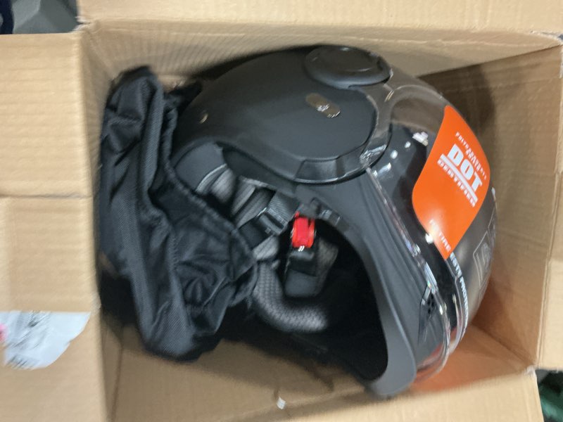 Condition photo showing Good Condition for triangle convertible full face motorcycle helmet dot approved for men women, multi-configuration 3/4 open face street bike helmet with internal tinted sunshield, includes storage bag