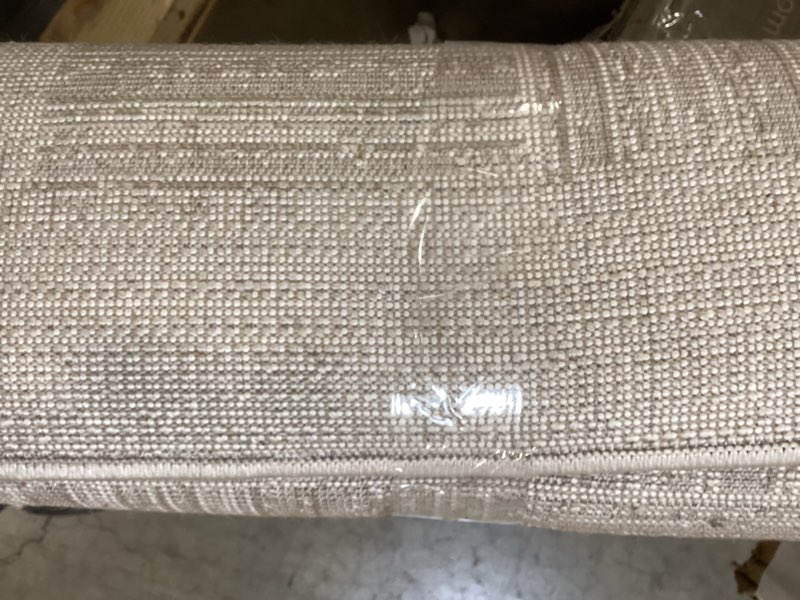 Condition photo showing As Is for Loloi Amber Lewis Monty Collection MOT-01 Ivory/Taupe 5'-3" x 7'-6", .50" Pile Height, Accent Rug