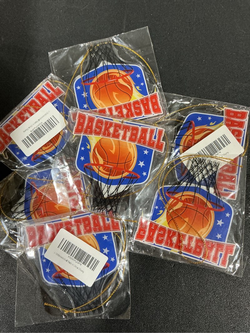 Condition photo showing New/Like New for 7PCS Basketball Ornament for Christmas Tree Basketball Gifts for Boys 8-12 Girls Basketball Lovers Keepsake Birthday Decorations Orange