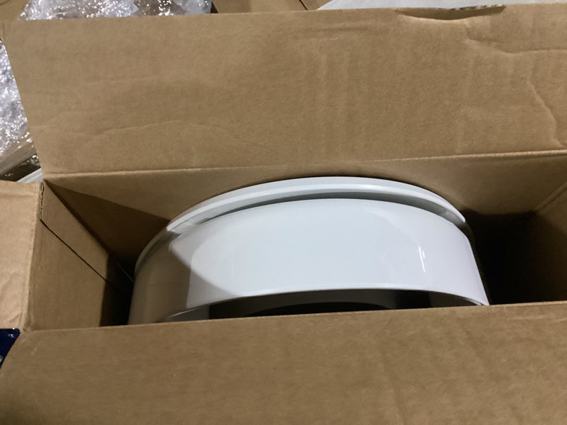 Condition photo showing As Is for KOHLER 57777-WCF-0 Cymbal ReadyLatch Quiet-Close Soft Close Toilet Seat Elongated, Flexible CoreFlex Material, Wider Toilet Seat Surface, Home Essentials, White White Elongated