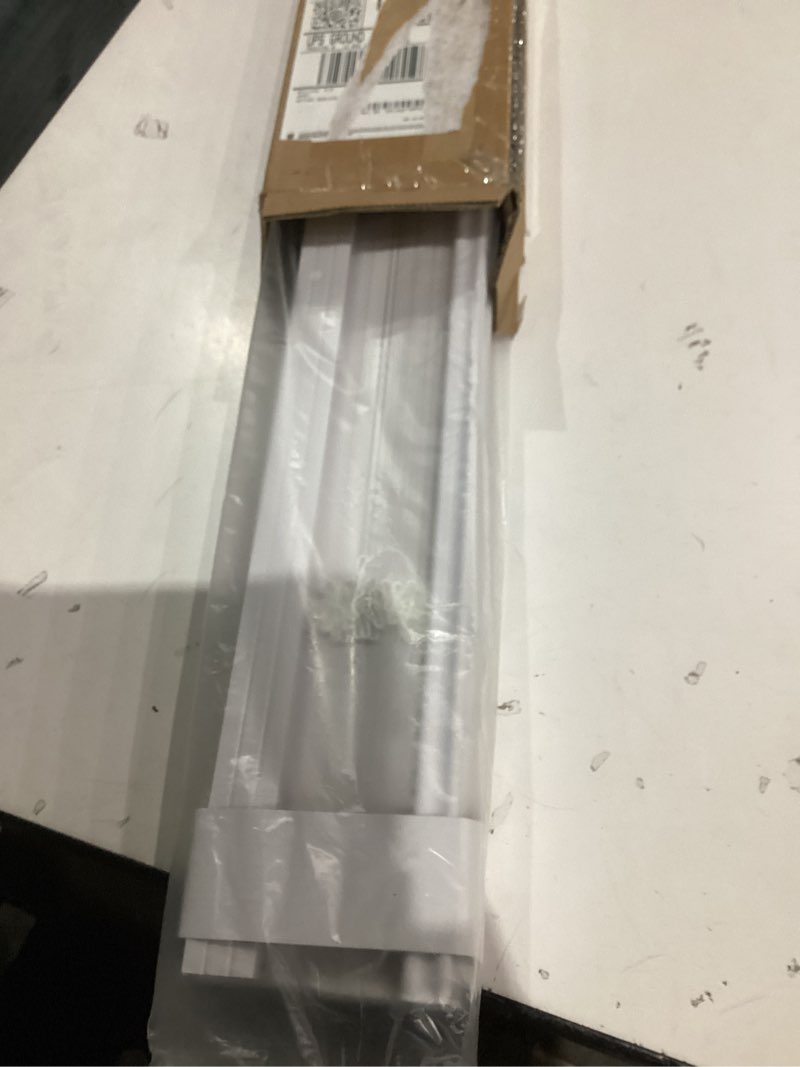 Condition photo showing As Is for Blinds for Indoor Windows 1" Vinyl L-Shaped Slats Cordless Mini Blinds for Home, 44" W × 48" H - White White 44" W × 48" H