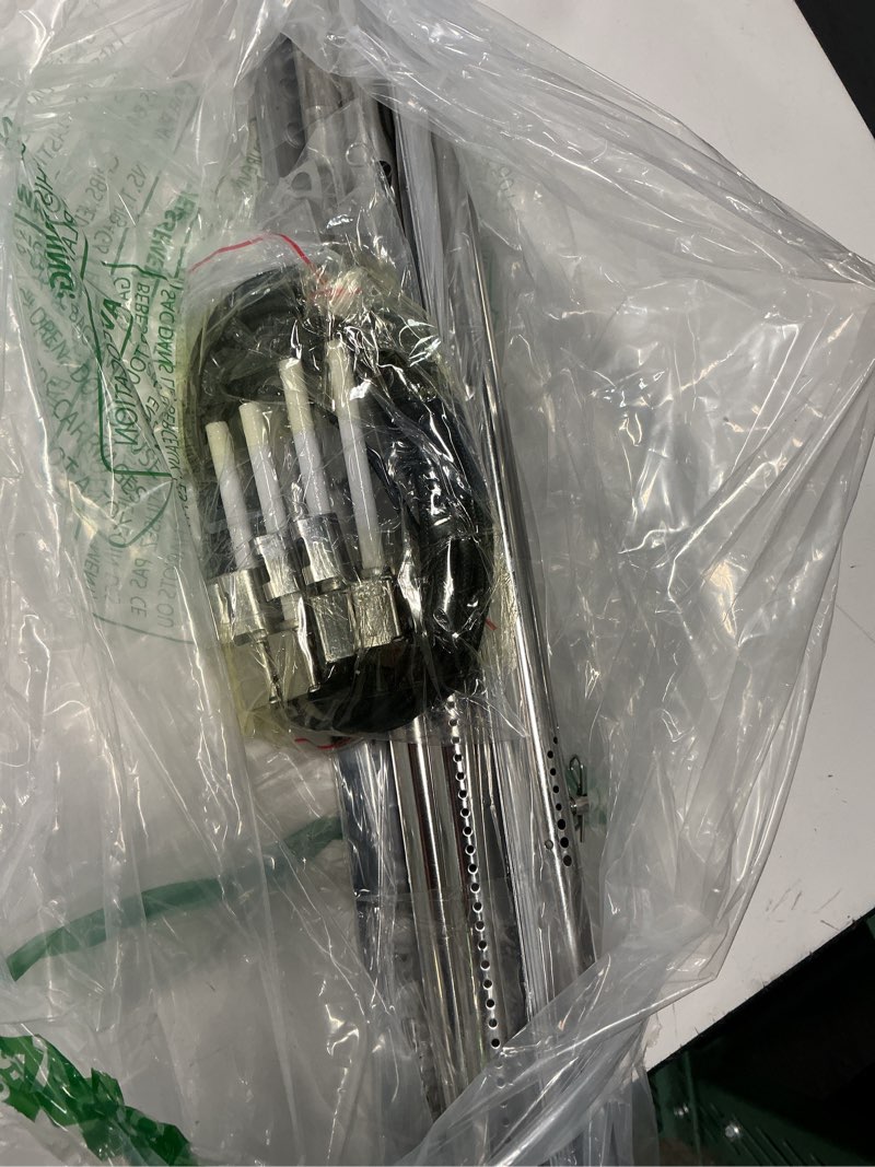 Condition photo showing As Is for grill replacement parts for char-broil performance 463342119, 463377319, 463376017, 463347017, 463335517, 463332718, 463376519, 463349917, 463625217. charbroil performance 4 burner gas grill parts. 4-burner with igniter