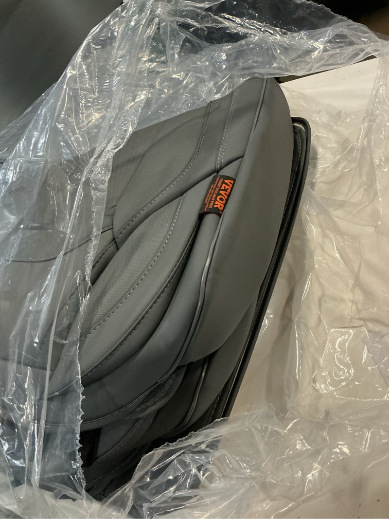 Condition photo showing Good Condition for vevor seat covers, universal car seat covers full set seats, front and rear seat, 9pcs faux leather seat cover, semi-enclosed design, detachable headrest and airbag compatible, for most car suv truck black full set half-enclosed design