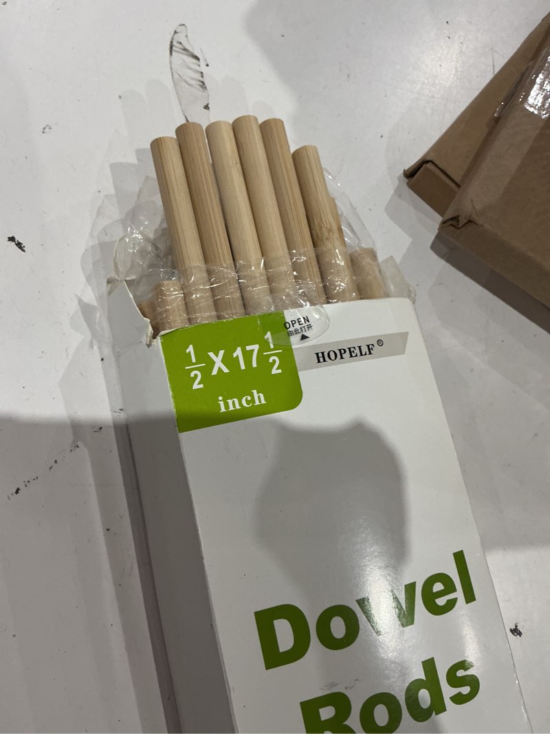 Condition photo showing Good Condition for hopelf 25pcs dowel rods - 1/2 x 17.5 inch bamboo sticks - for crafts, hardwood assortment, wooden rods 1/2" x 17.5" 25