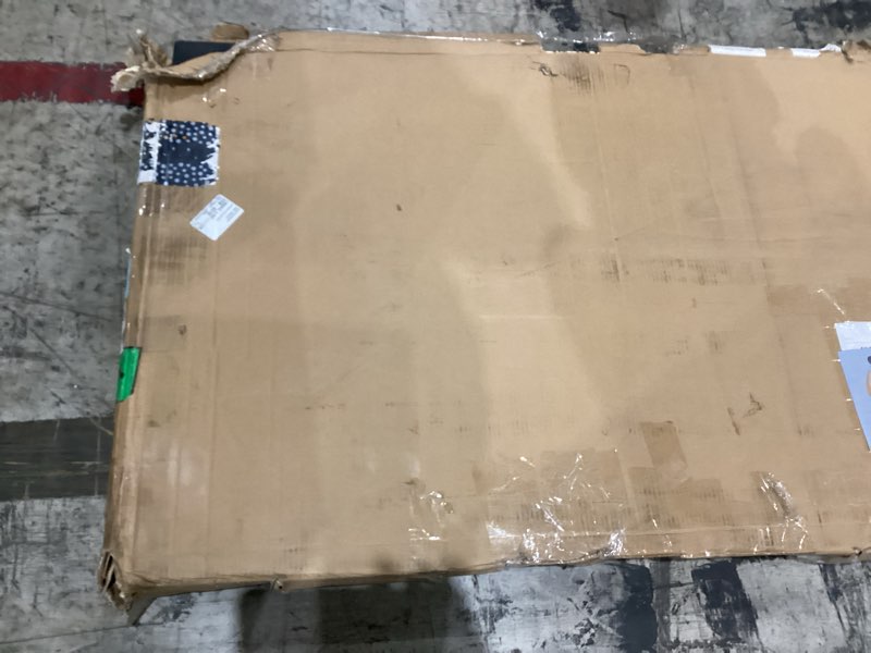 Condition photo showing As Is for blulu 50-55" weatherproof outdoor tv cover with lock & fan, durable outdoor tv enclosure with bracket, black – video installation guide