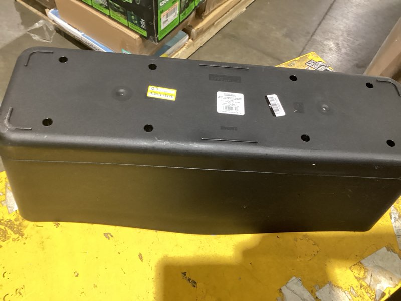 Condition photo showing As Is for damaged *rectangular recycled car seat resin 24" re window box self watering planter black - room essentials™