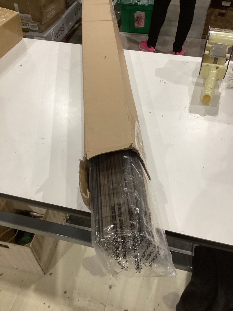 Condition photo showing Good Condition for lazblinds no tools no drill cordless bamboo roman shades, privacy window treatment, roll up bamboo blinds for window 47'' w x 64'' h, driftwood privacy-driftwood 47'' w x 64'' h