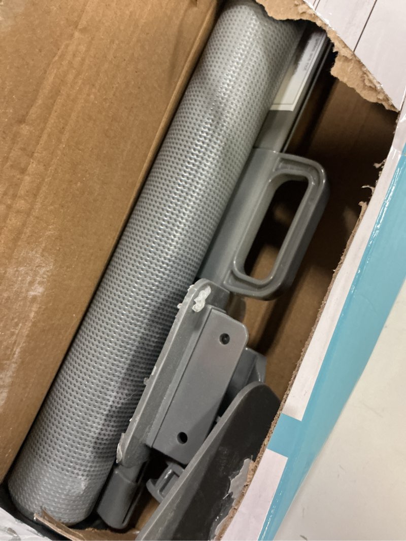 Condition photo showing As Is for Retractable Baby Gates No Drilling | 54" Wide x 38" Tall Dog Gates for Stairs | Indoor/Outdoor Use | Child Gates for Doorways, Deck, Porch, Hallways, Patio - Gray A-grey 54" Wide x 38" Tall - No Drilling