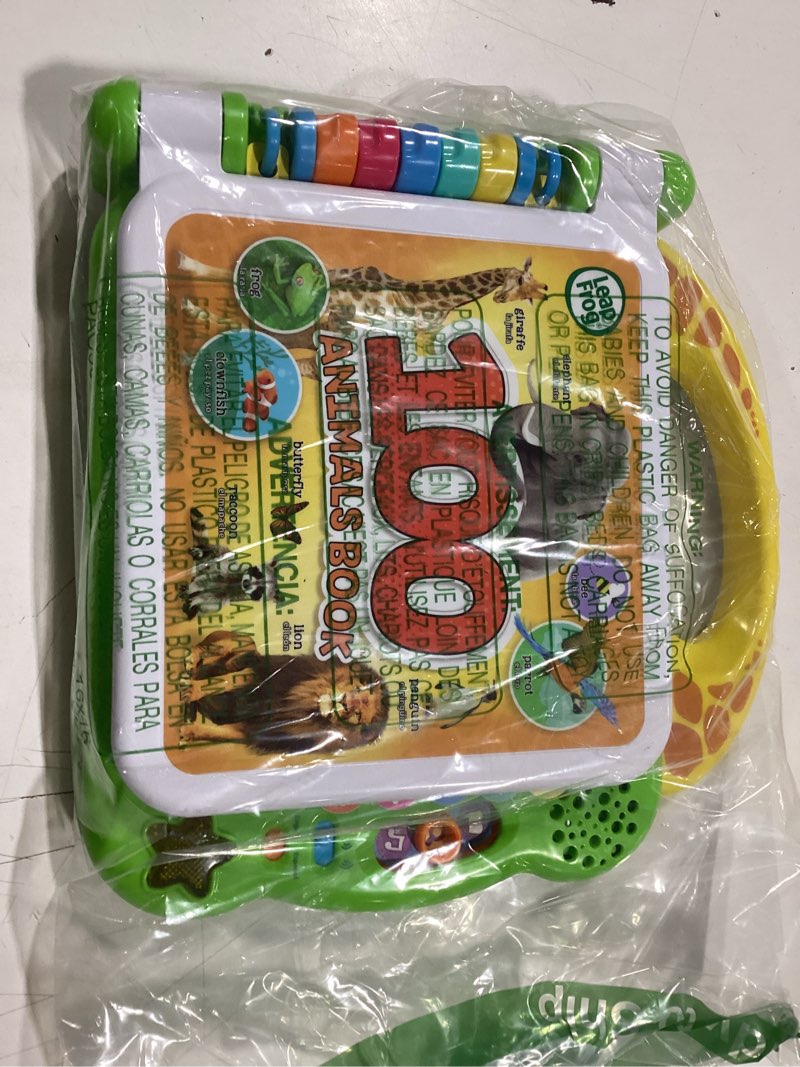 Condition photo showing New/Like New for LeapFrog 100 Animals Book, Green Animals, Green Standard Packaging