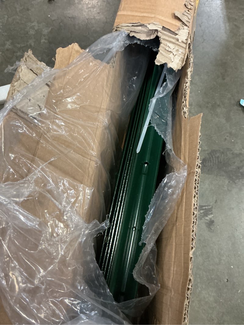 Condition photo showing Good Condition for 20 pack garden fence post, 5 feet heavy duty metal u-post for wire fence, no dig garden fence stakes for temporary fencing, electric fence wire, corner anchor, and more-green 5ft-20pcs green