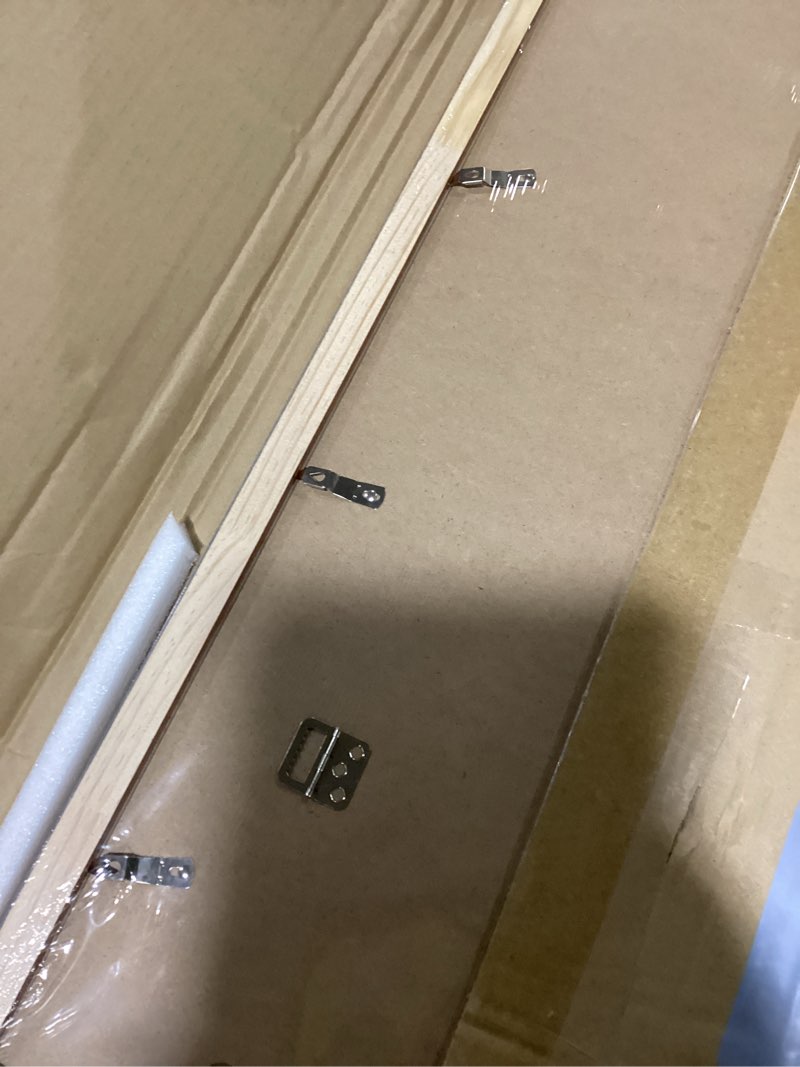 Condition photo showing Good Condition for 13x39 wood frame brown, rustic natural wooden 39x13in poster picture frame, distressed 13 x 39inch woodgrain gallery photo frame with hd plexiglass, horizontal vertical wall mounting display 1pcs brown 13x39