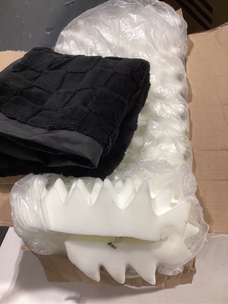 Condition photo showing As Is for patas lague orthopedic dog bed large sized dog 36''x24'',soft waterproof egg crate foam medium pet crate beds mat with removable washable cover and non-slip bottom, black 36"l x 24"w x 3.5"th black