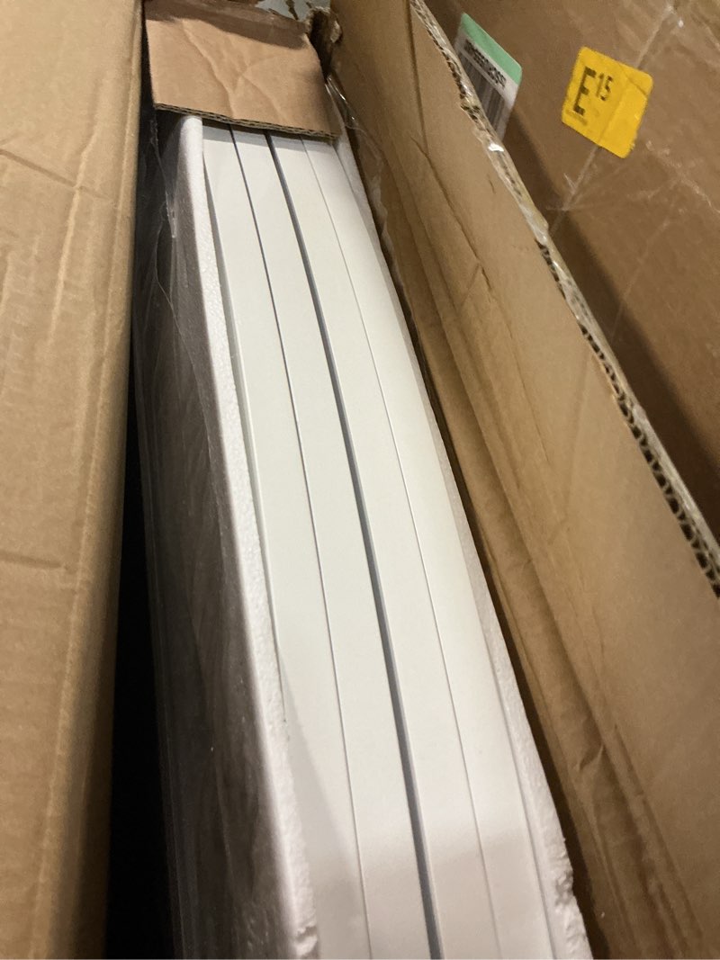 Condition photo showing Good Condition for pawland extra wide dog gate for the house, doorway, stairs, dog fences indoor, freestanding foldable wooden pet gates for dogs, set of support feet included, 96 in wide 30 in tall, 4 panels white white ?4 panels?96"w x 32"h