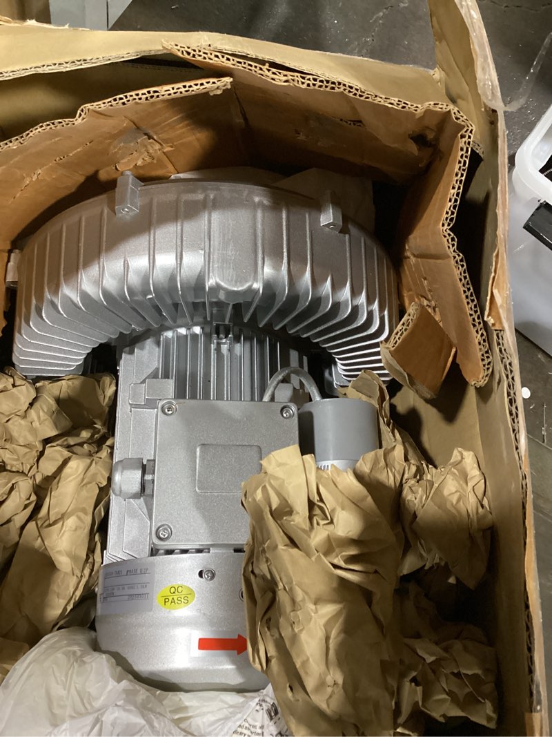 2HP Regenerative Blower 1.75 kW 150 CFM 2" BSP 110-120V High Pressure Industrial Vacuum Pump for Air Blowing or Suction for Sewage Aeration Aquarium Fish Pond 2LG510-7AA21 2LG5107AA21