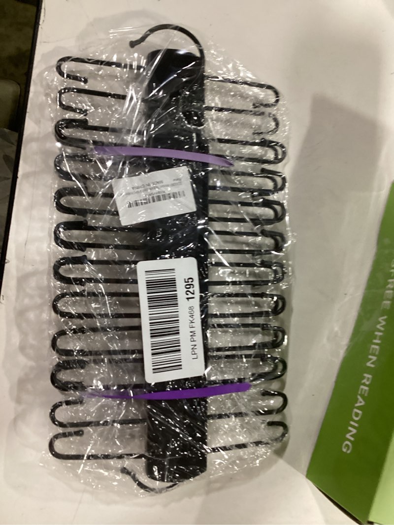 Condition photo showing Good Condition for ZEDODIER 2 Pack Tie Hanger with 40 Hooks, Space Saving Necktie Organizer for Men, Large Capacity Tie and Belt Wooden Hanger for Closet, Black Black 2 Pack