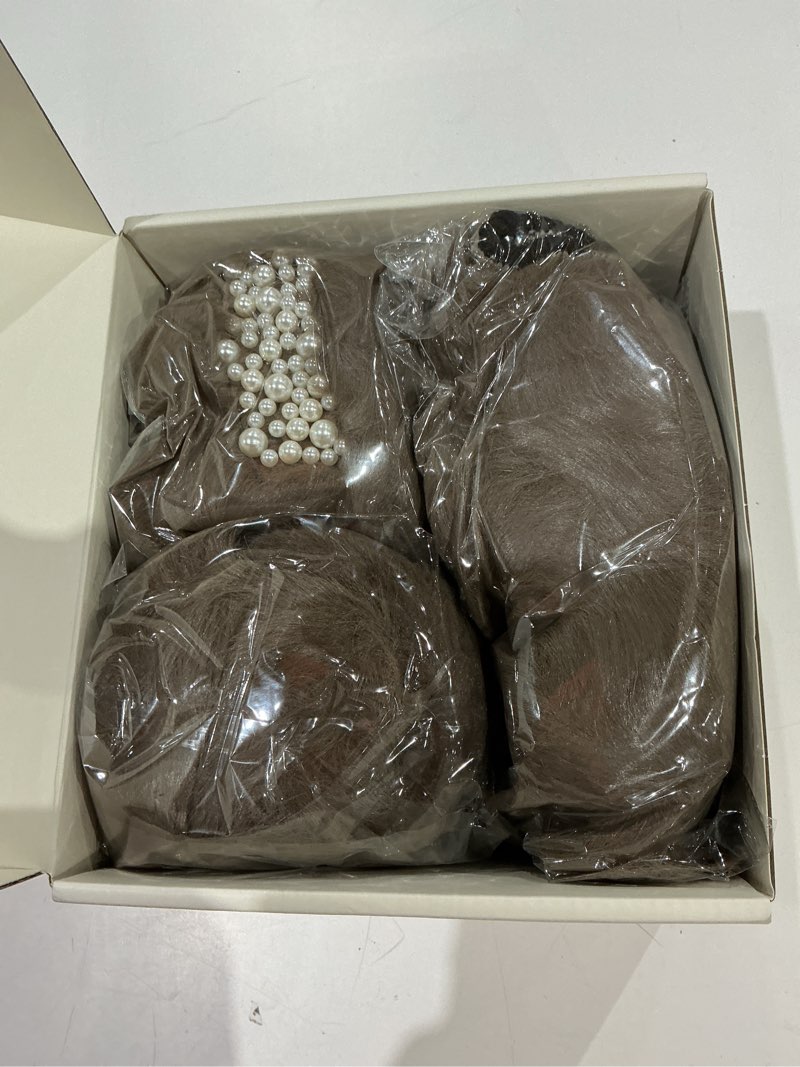 Condition photo showing Good Condition for gifts sets for women-5 piece, faux fur bucket hat and glove set, valentines gifts for her wife sister girlfriends elegant brown